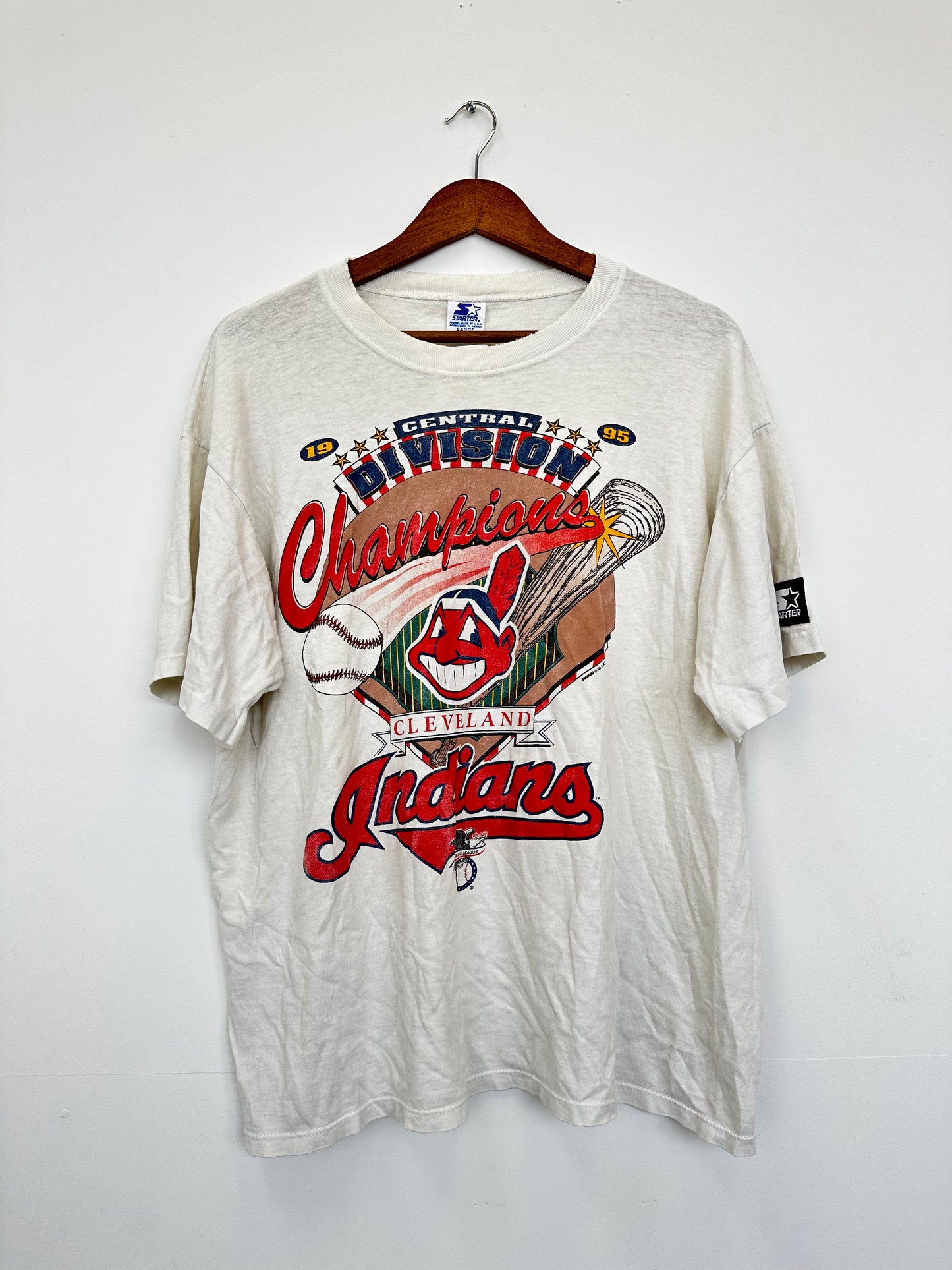 Vintage Cleveland Indians 1995 Division Champions Starter Tee