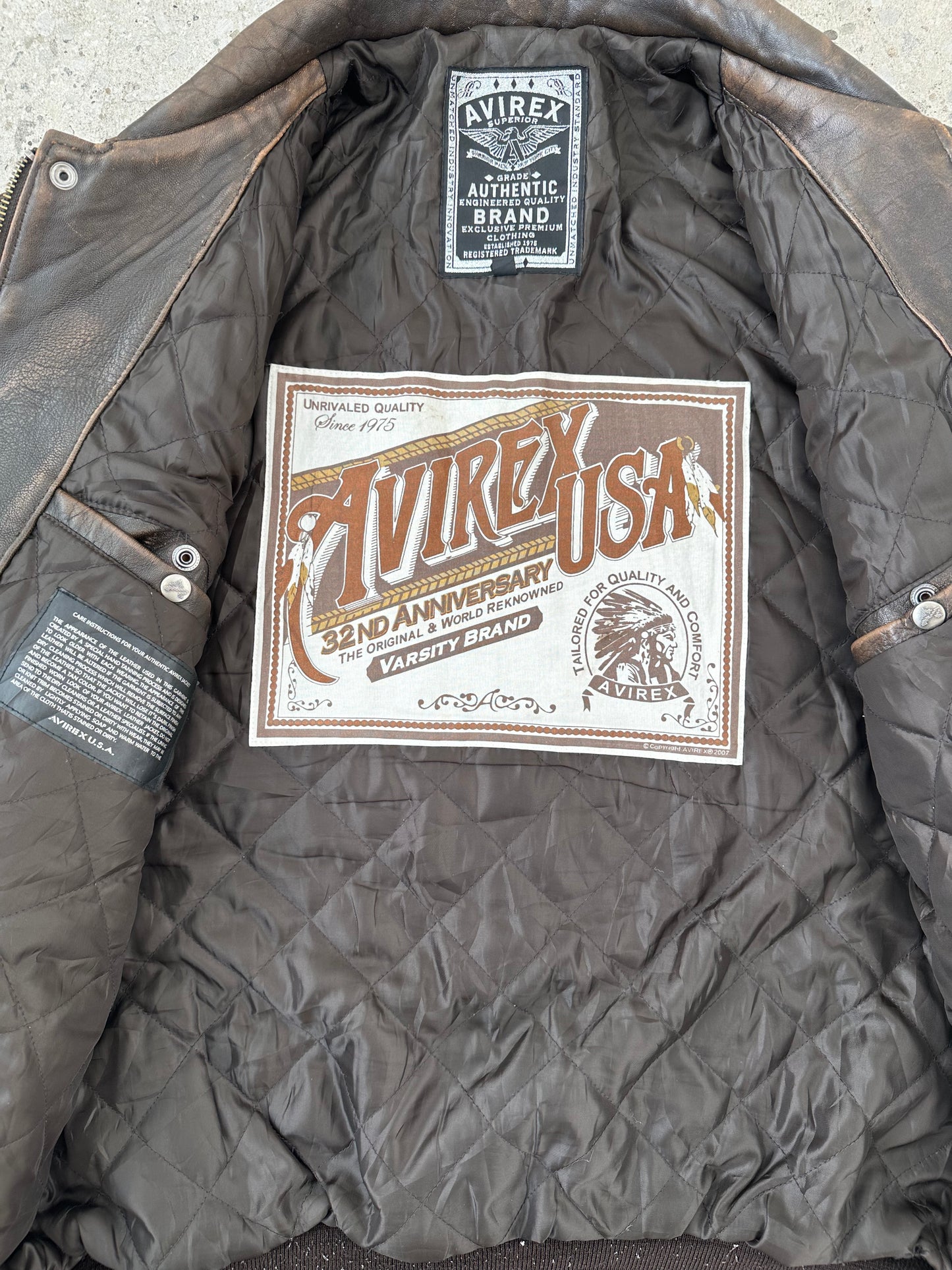 Avirex 32nd Anniversary 2007 Leather Jacket