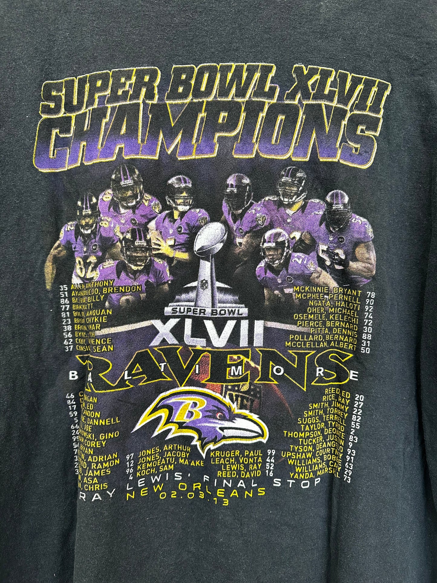 Vintage Baltimore Ravens Super Bowl XLVII Champions Tee