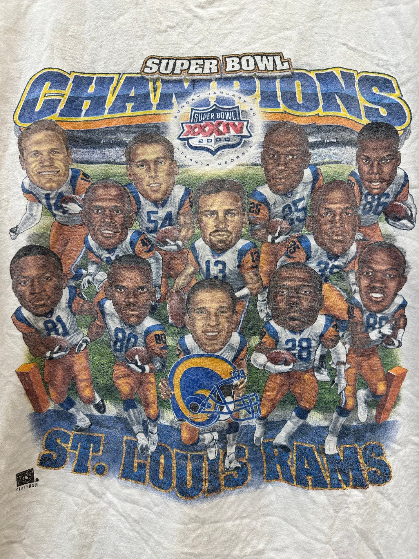 Vintage St. Louis Rams 2000 Super Bowl Champs Tee