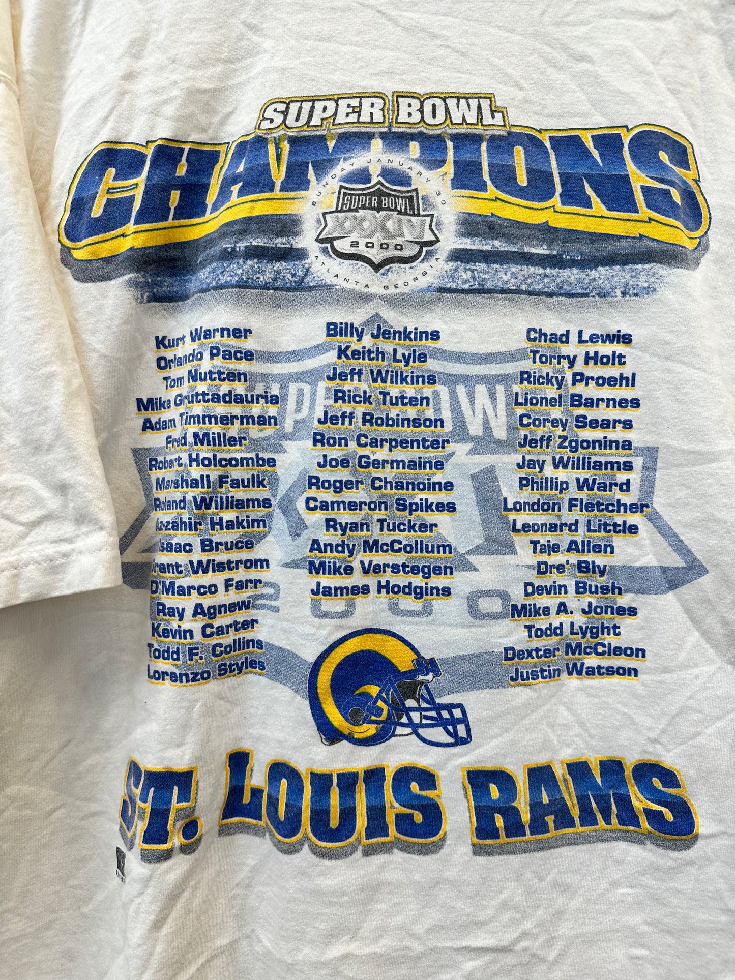 Vintage St. Louis Rams 2000 Super Bowl Champs Tee