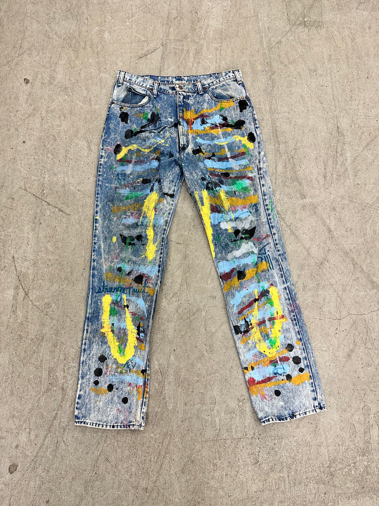 Painted Denim Jeans