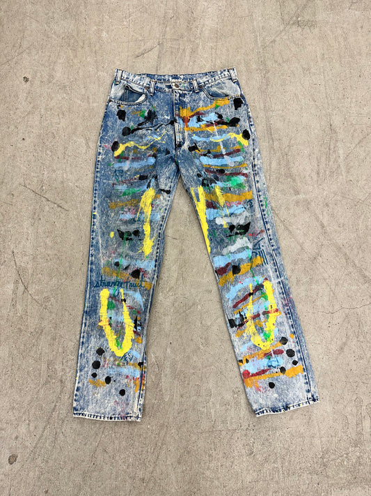 Painted Denim Jeans