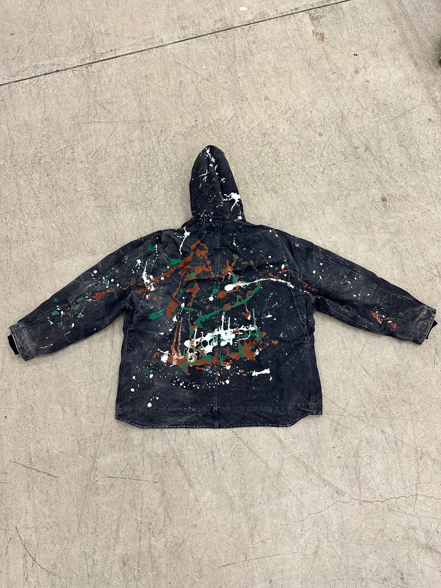 "12" Good Ones Custom Painted Hooded Carhartt Sherpa Lined Jacket