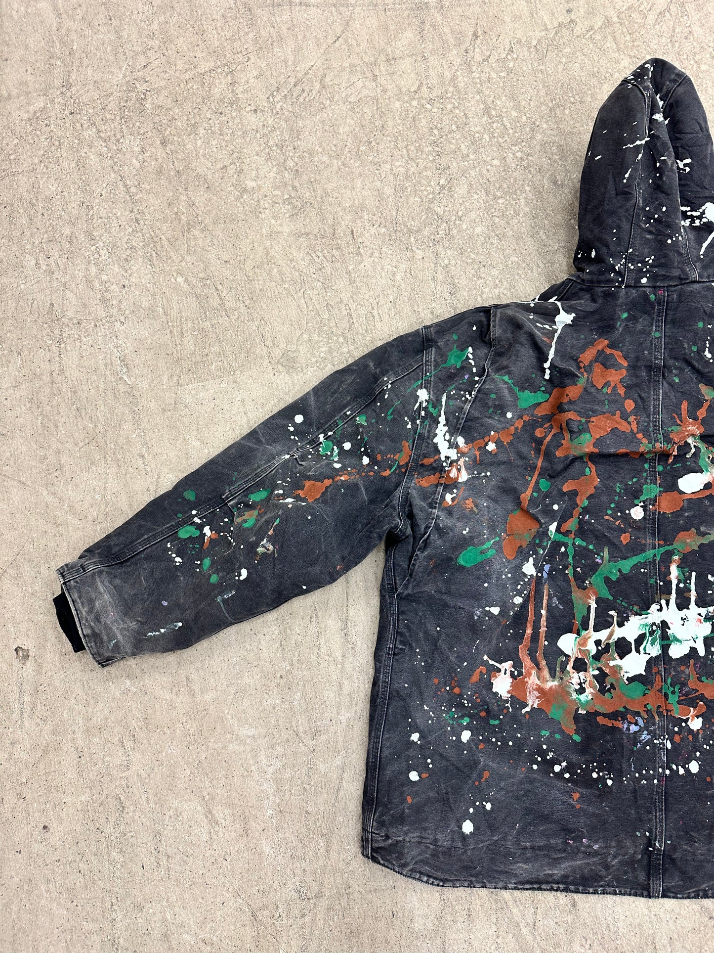 "12" Good Ones Custom Painted Hooded Carhartt Sherpa Lined Jacket