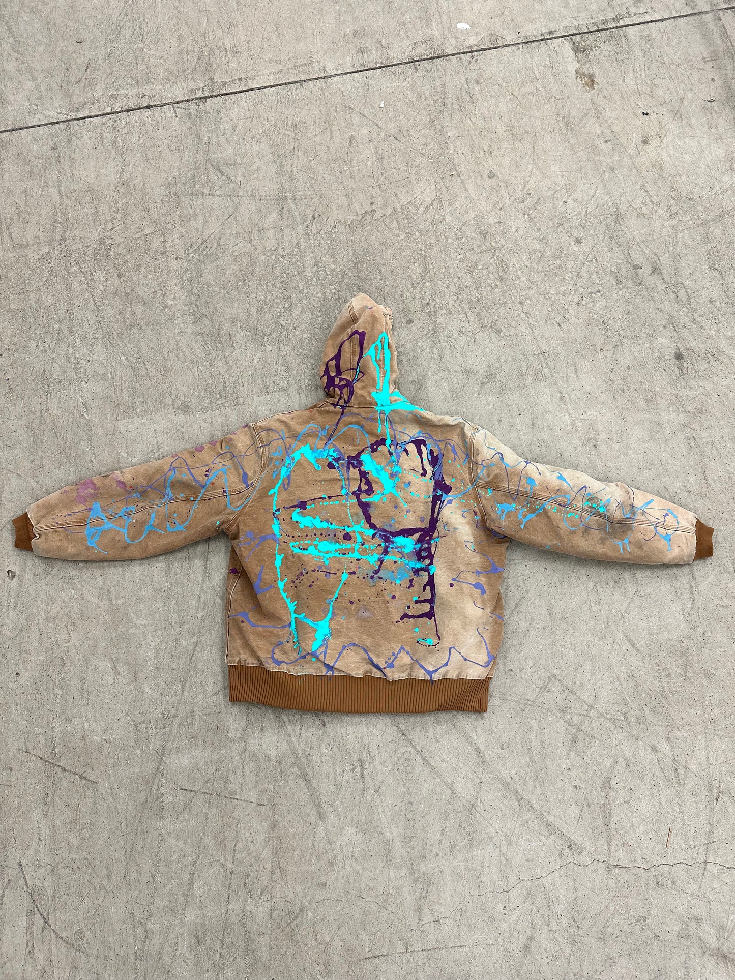 "09" Good Ones Custom Painted Hooded Carhartt Jacket