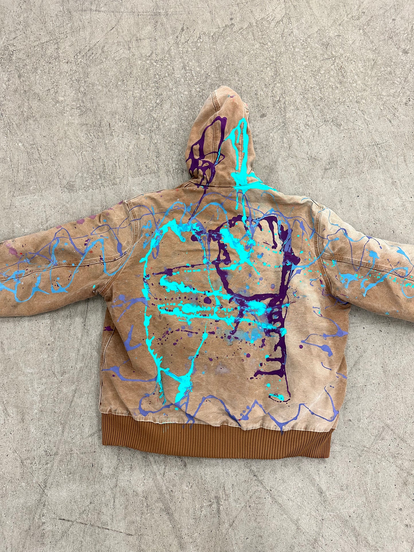 "09" Good Ones Custom Painted Hooded Carhartt Jacket