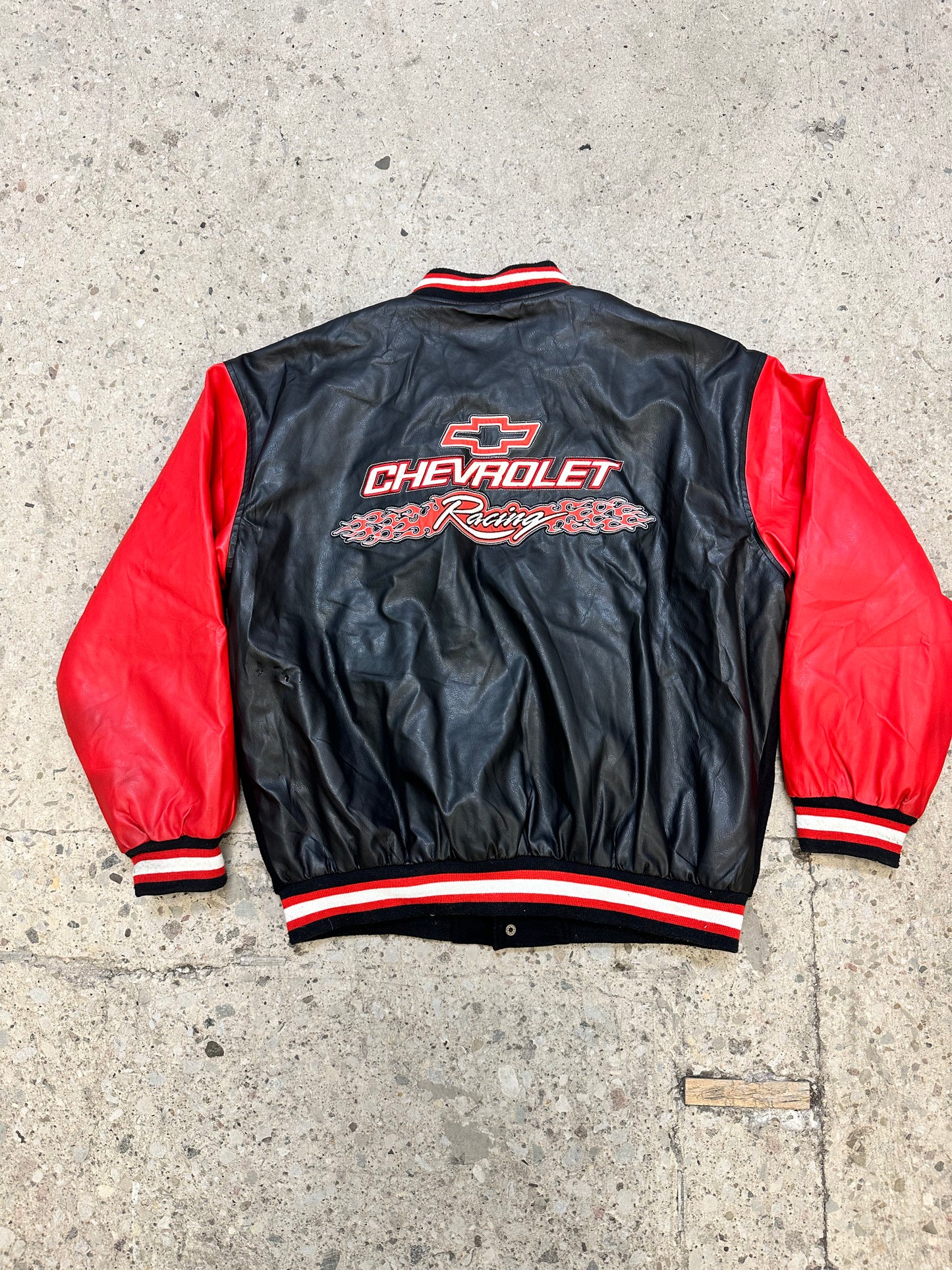 Vintage Steve & Barrys CHEVROLET Racing Varsity Bomber Jacket